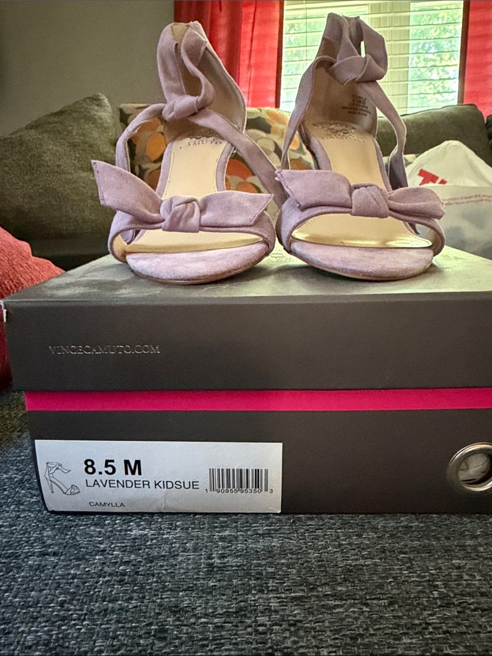 Lavender KidSue Bow Front Women's Sandals - Size 8.5